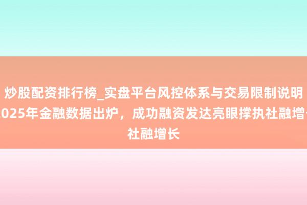 炒股配资排行榜_实盘平台风控体系与交易限制说明 2025年金融数据出炉,成功融资发达亮眼撑执社融增长