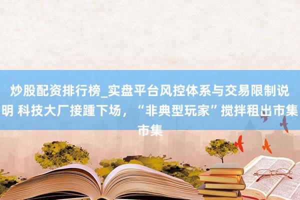炒股配资排行榜_实盘平台风控体系与交易限制说明 科技大厂接踵下场，“非典型玩家”搅拌租出市集